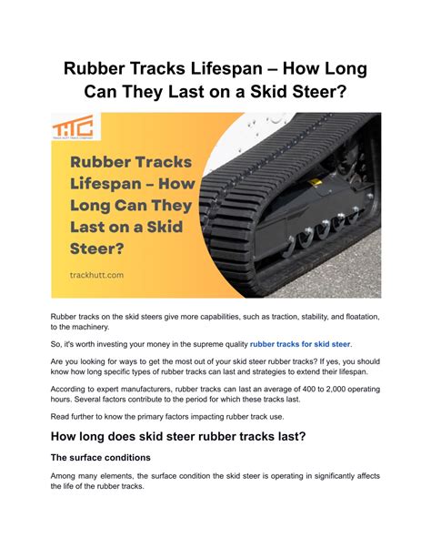 how long do skid steer tracks last|how long should skid steer tracks last.